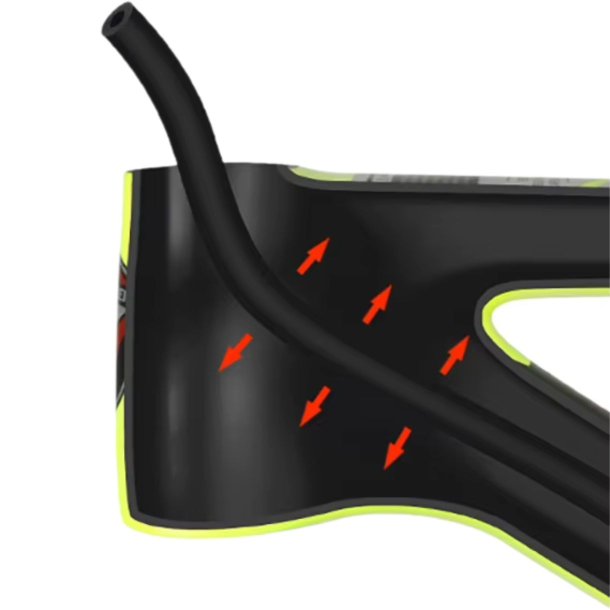 Foam sound absorbing tube housing