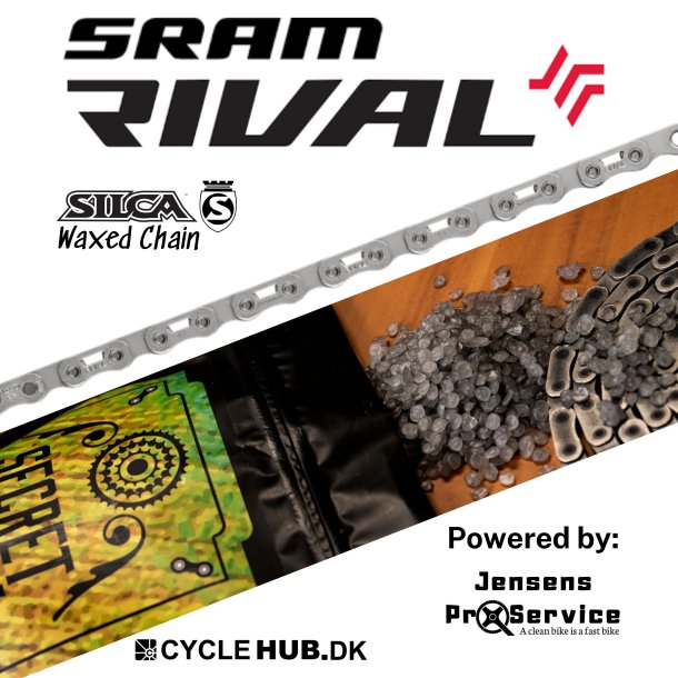 SRAM Rival AXS E1 12-Speed Silca Waxed Silver Chain