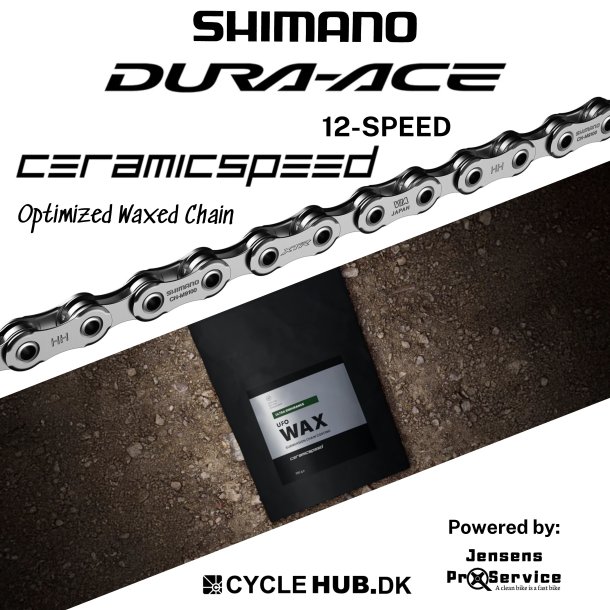 Shimano XTR/Dura-Ace 12-Speed CeramicSpeed Optimized Waxed Silver Chain
