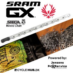 SRAM GX Eagle T-Type 12-Speed Silca Waxed Silver Chain