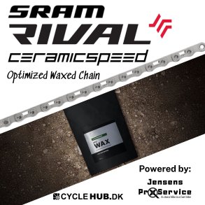 SRAM Rival AXS E1 12-Speed CeramicSpeed Optimized Waxed Silver Chain