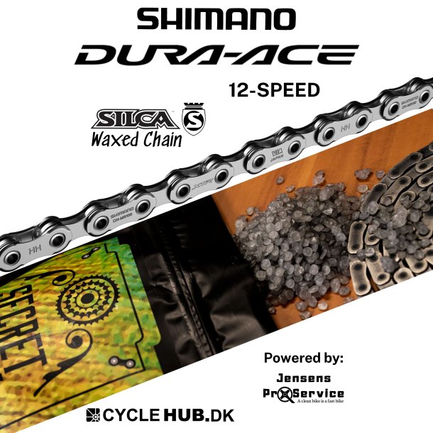 Shimano XTR/Dura-Ace 12-Speed Silca Waxed Silver Chain