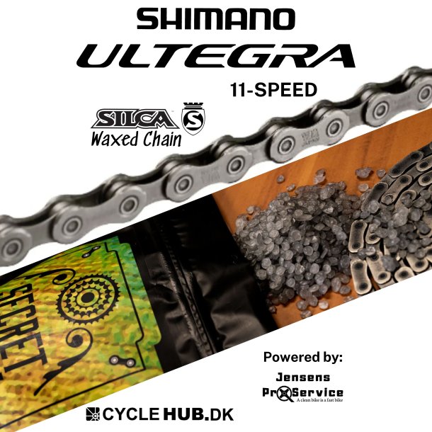 Shimano XT/Ultegra 11-Speed Silca Waxed Silver Chain