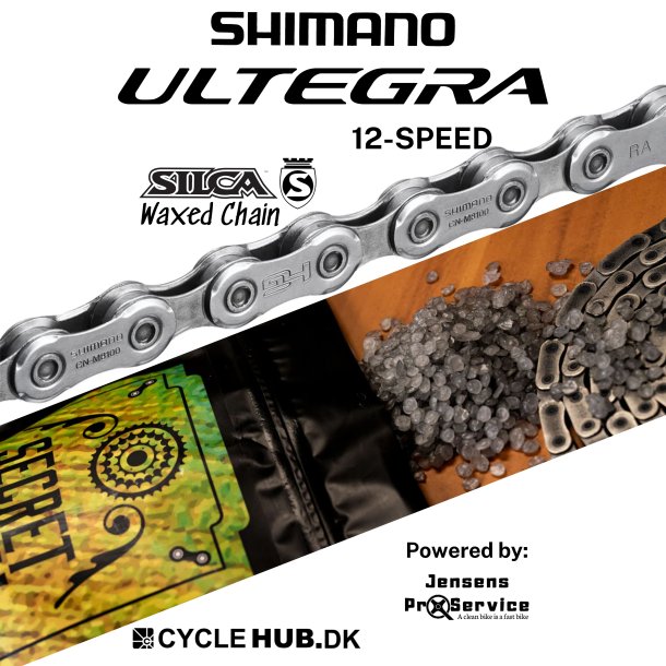 Shimano XT/Ultegra 12-Speed Silca Waxed Silver Chain