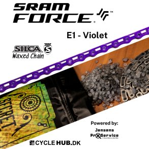 SRAM Force AXS E1 12-,13-Speed Silca Waxed Violet Chain
