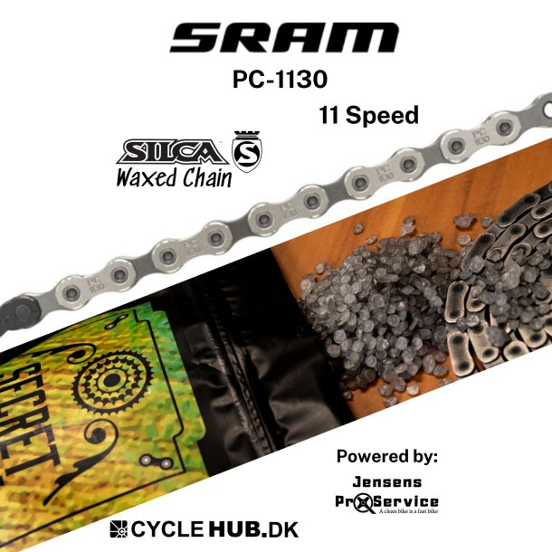 Sram PC-1130 / 11-Speed Silca Waxed Silver Chain